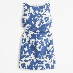 Abercrombie - blue & white summer dress - small